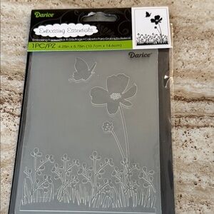 Darice Embossing Folder Butterfly on Flower Design